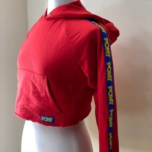 PONY - Long sleeve Crop Top | Red&Yellow&Blue
